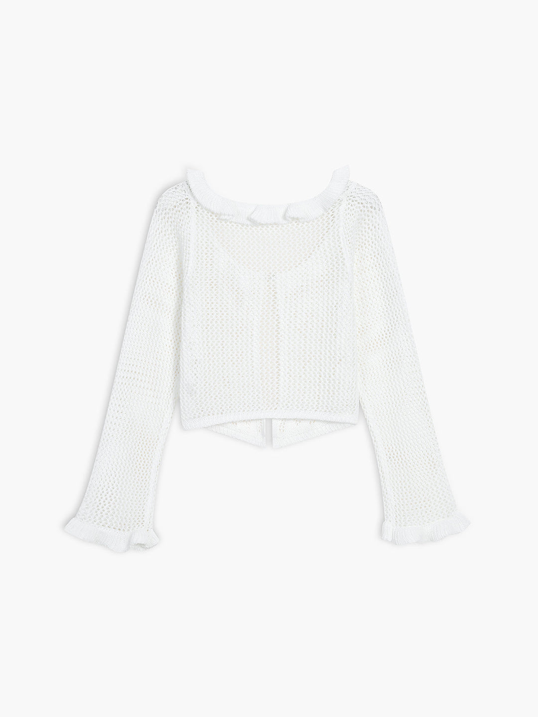 Cardigan "Sheer Crochet Eyelet Fly Away"