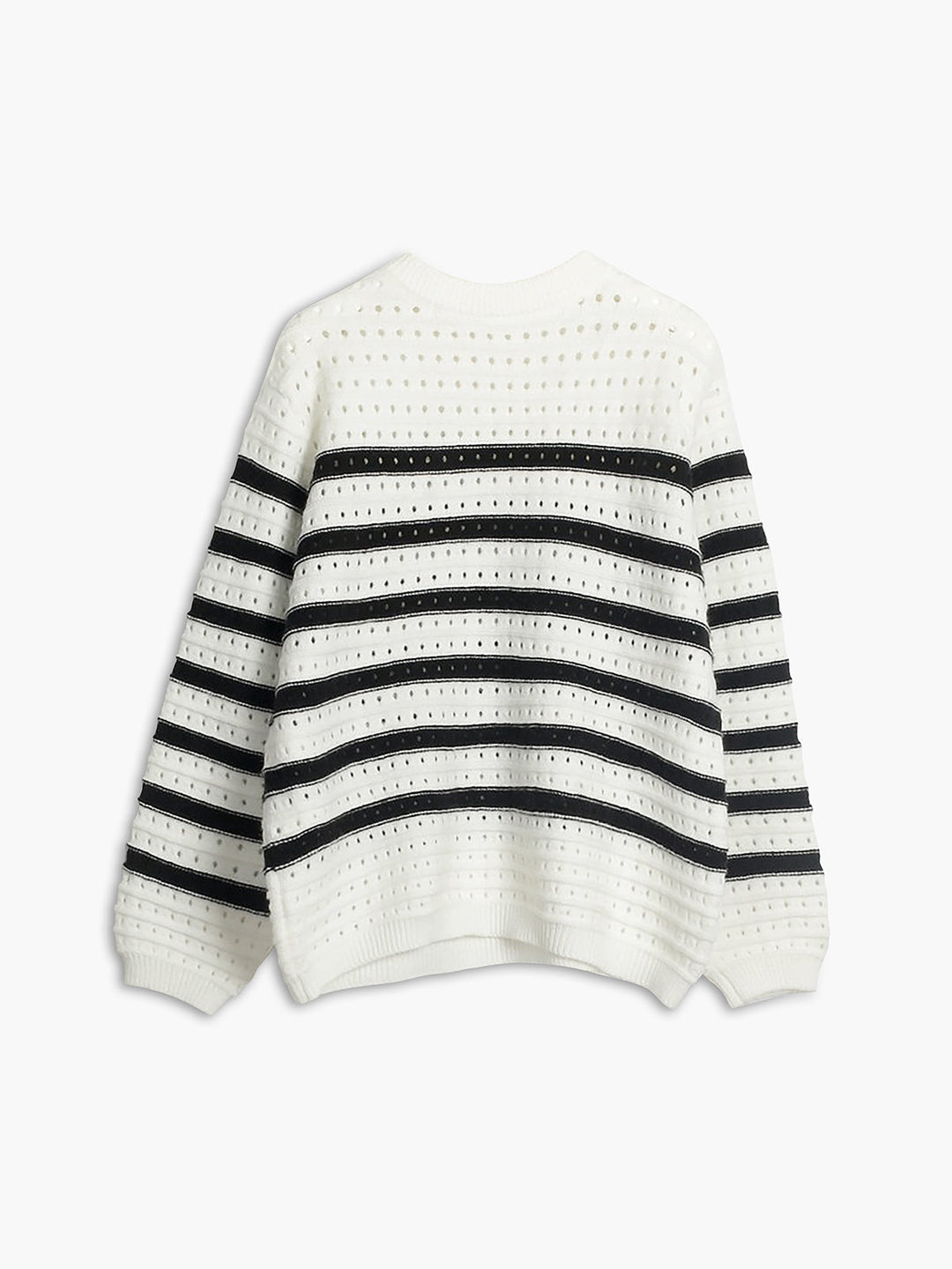 Sweatshirt en maille à rayures œillets Savoir-Faire