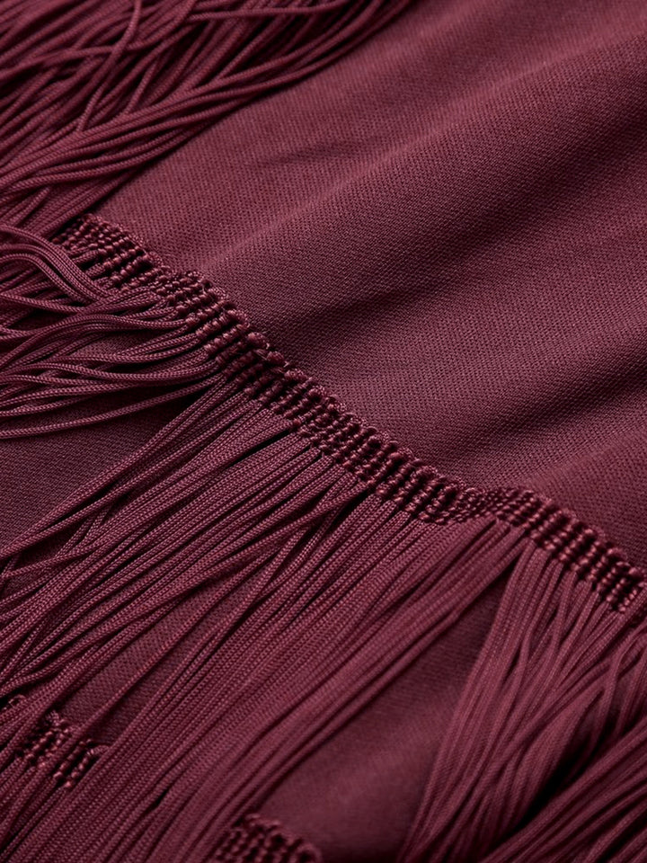Robe Courte Florence à Dos Nu et Franges