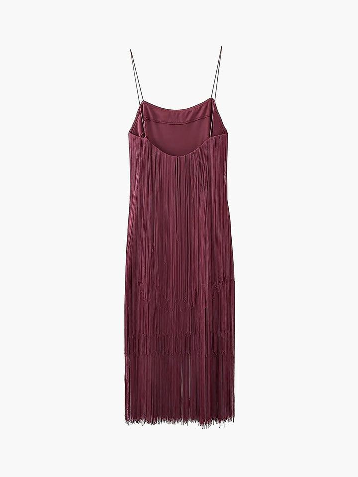 Robe Courte Florence à Dos Nu et Franges