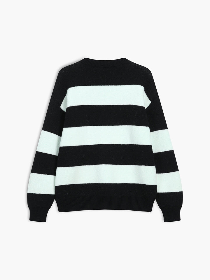 Pull Rayé Surdimensionné Rare
