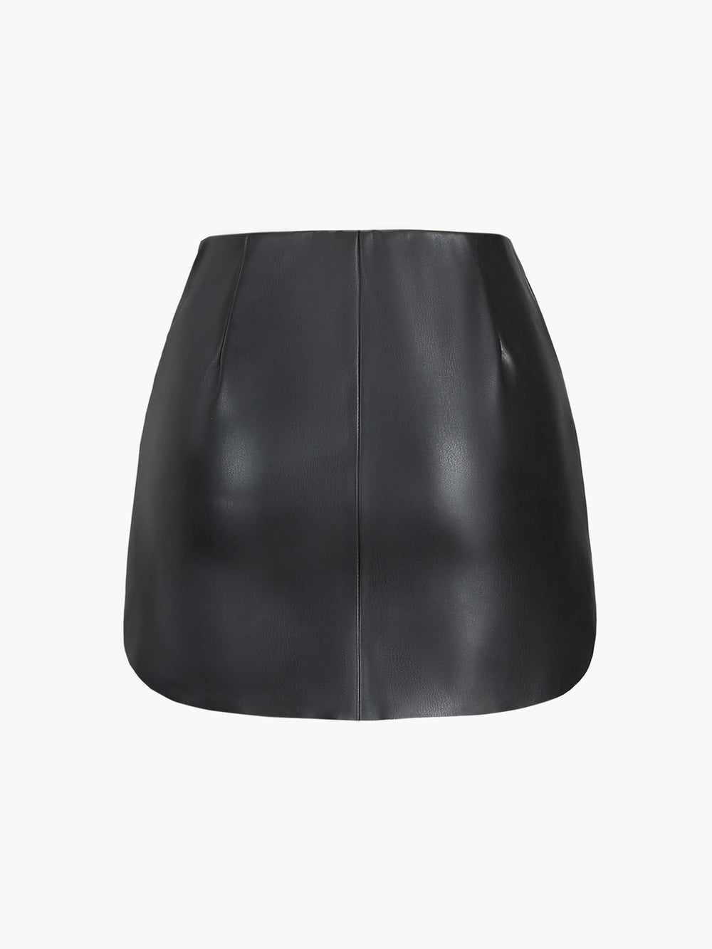 Mini-jupe zippée en faux cuir