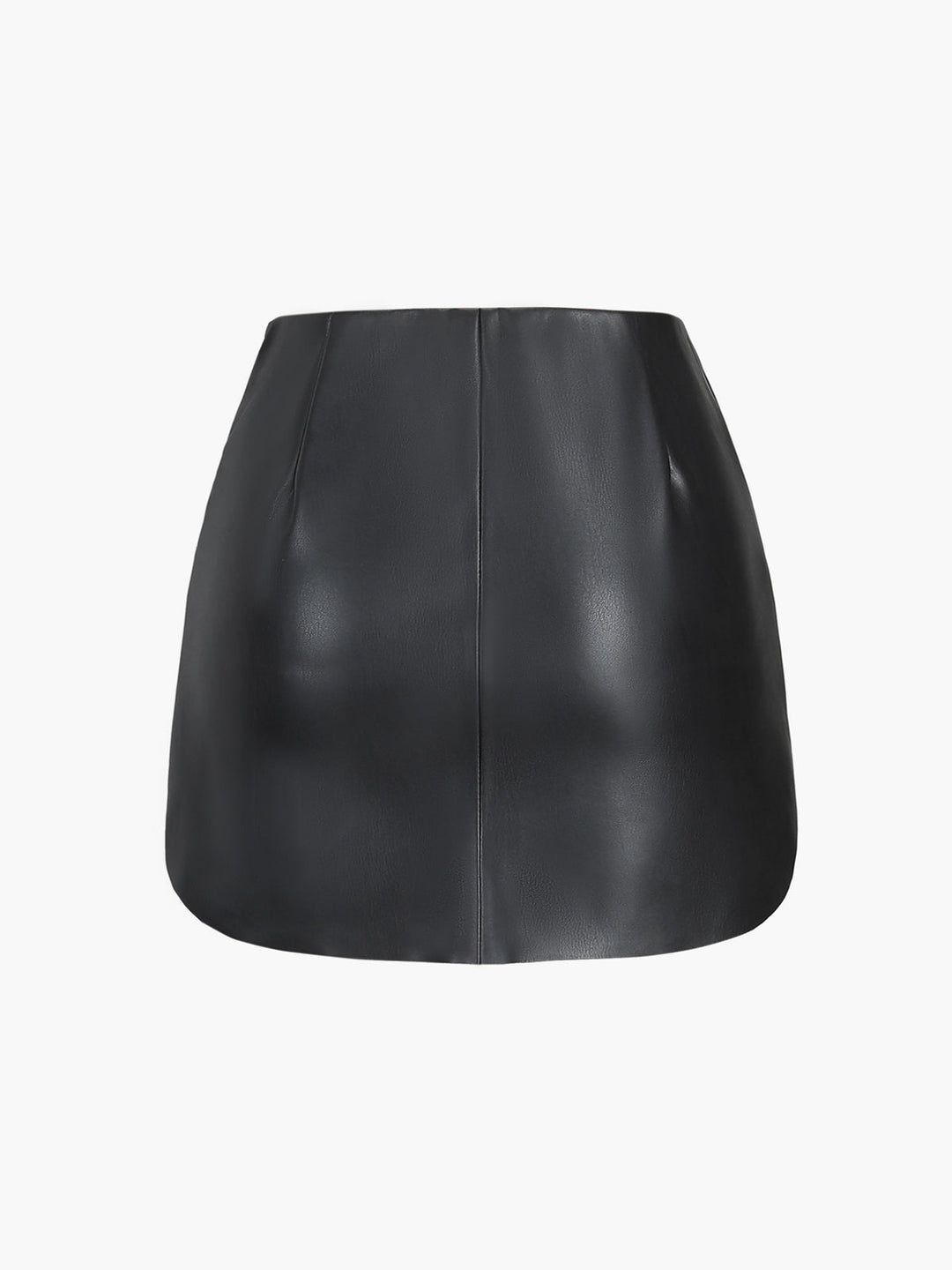Mini-jupe zippée en faux cuir