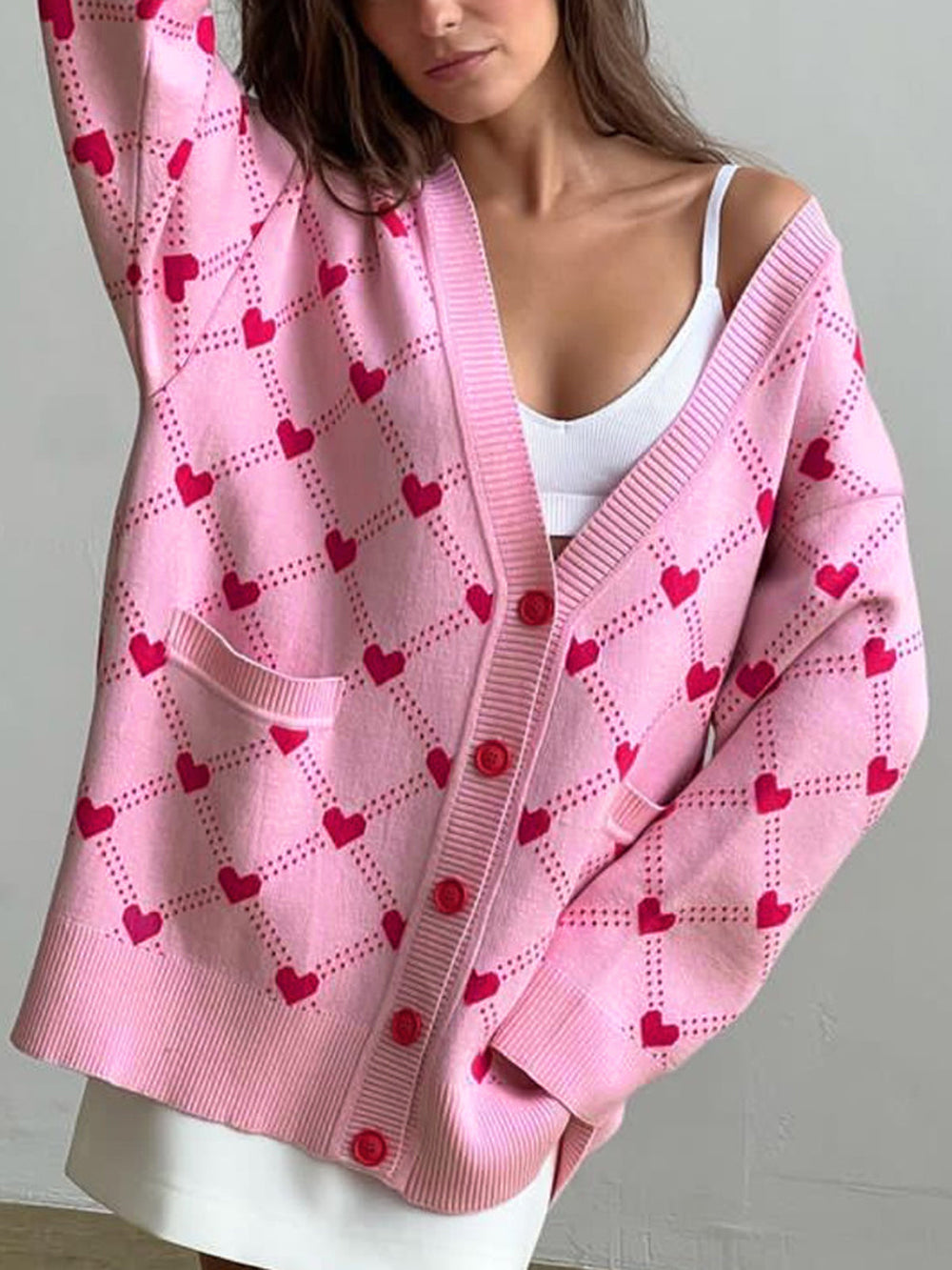 Cardigan Surdimensionné à Voler Votre Cœur