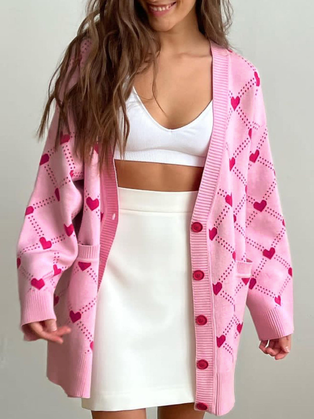 Cardigan Surdimensionné à Voler Votre Cœur