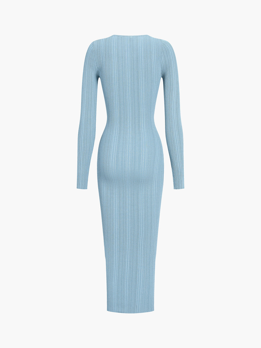 Robe Mi-longue Tricotée Bleuet