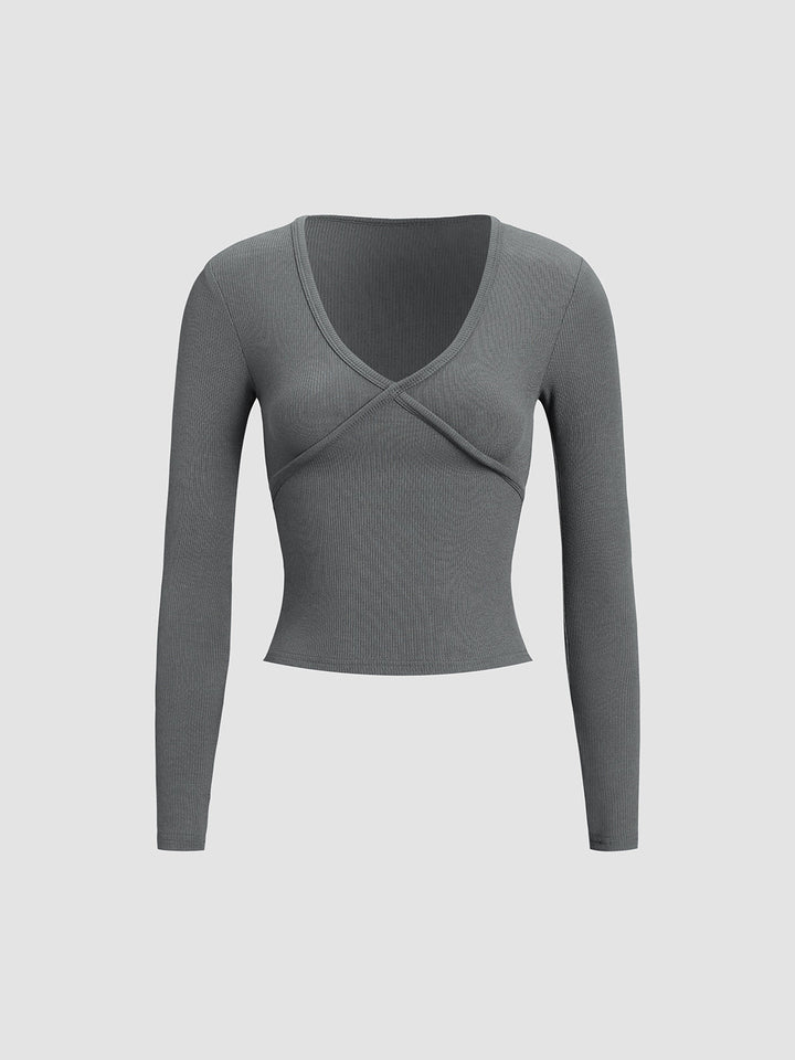 Chemise Manches Longues Classique Col en V