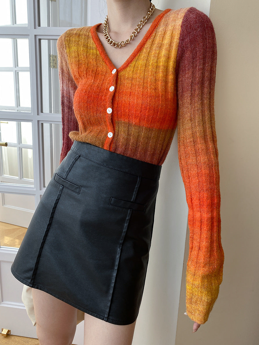 Cardigan en érable ombré