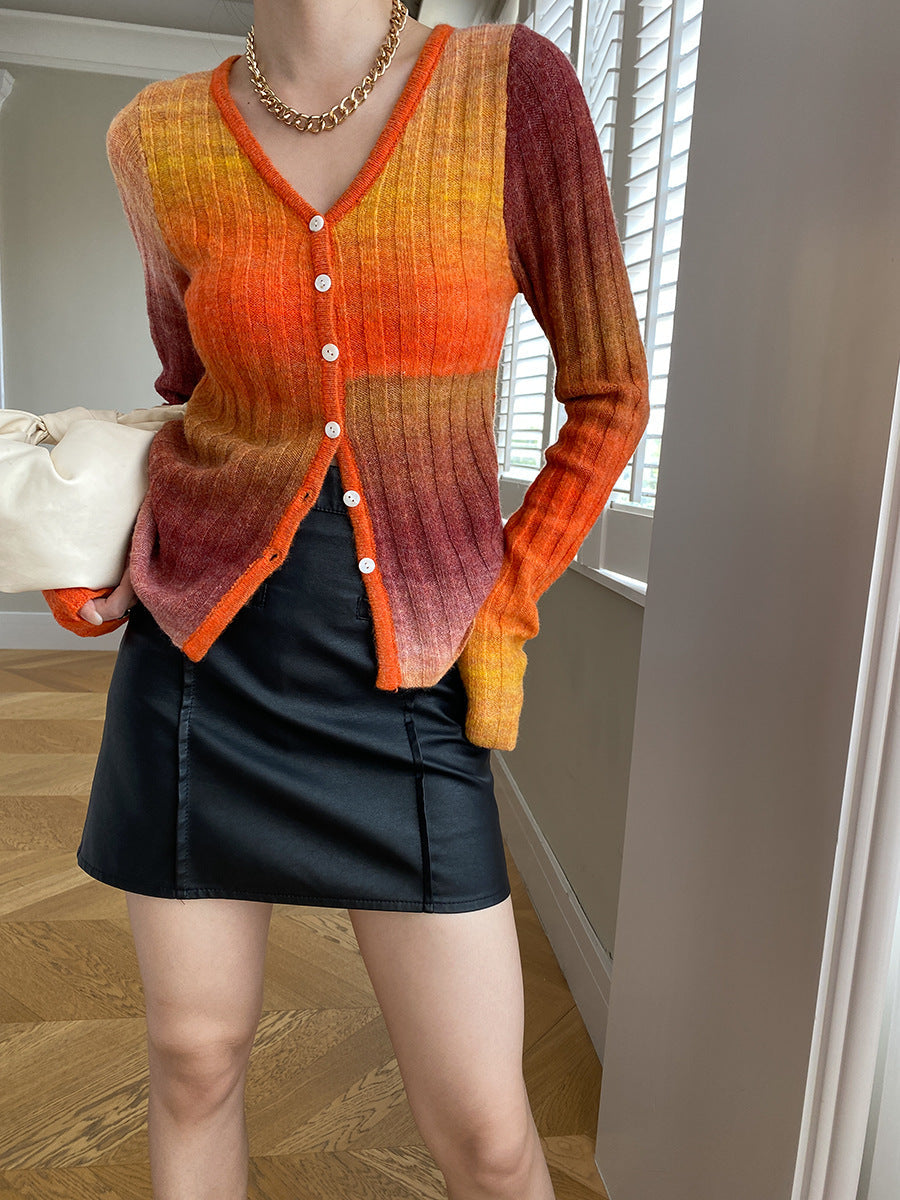 Cardigan en érable ombré