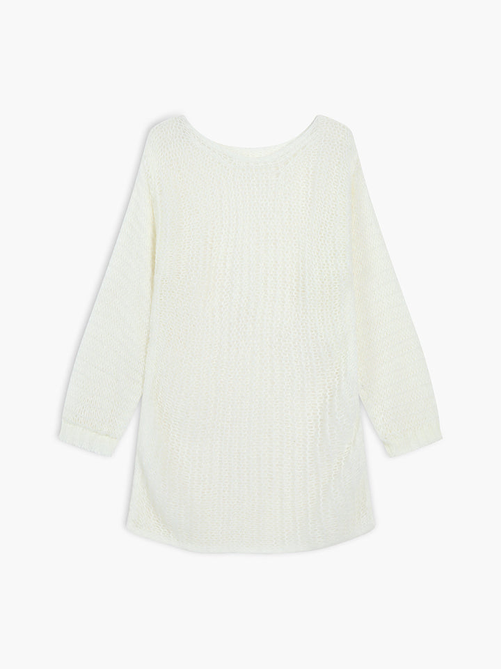 Pull en maille oversize effet transparent