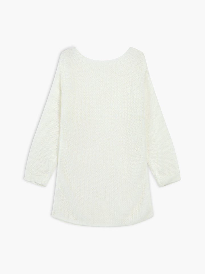 Pull en maille oversize effet transparent