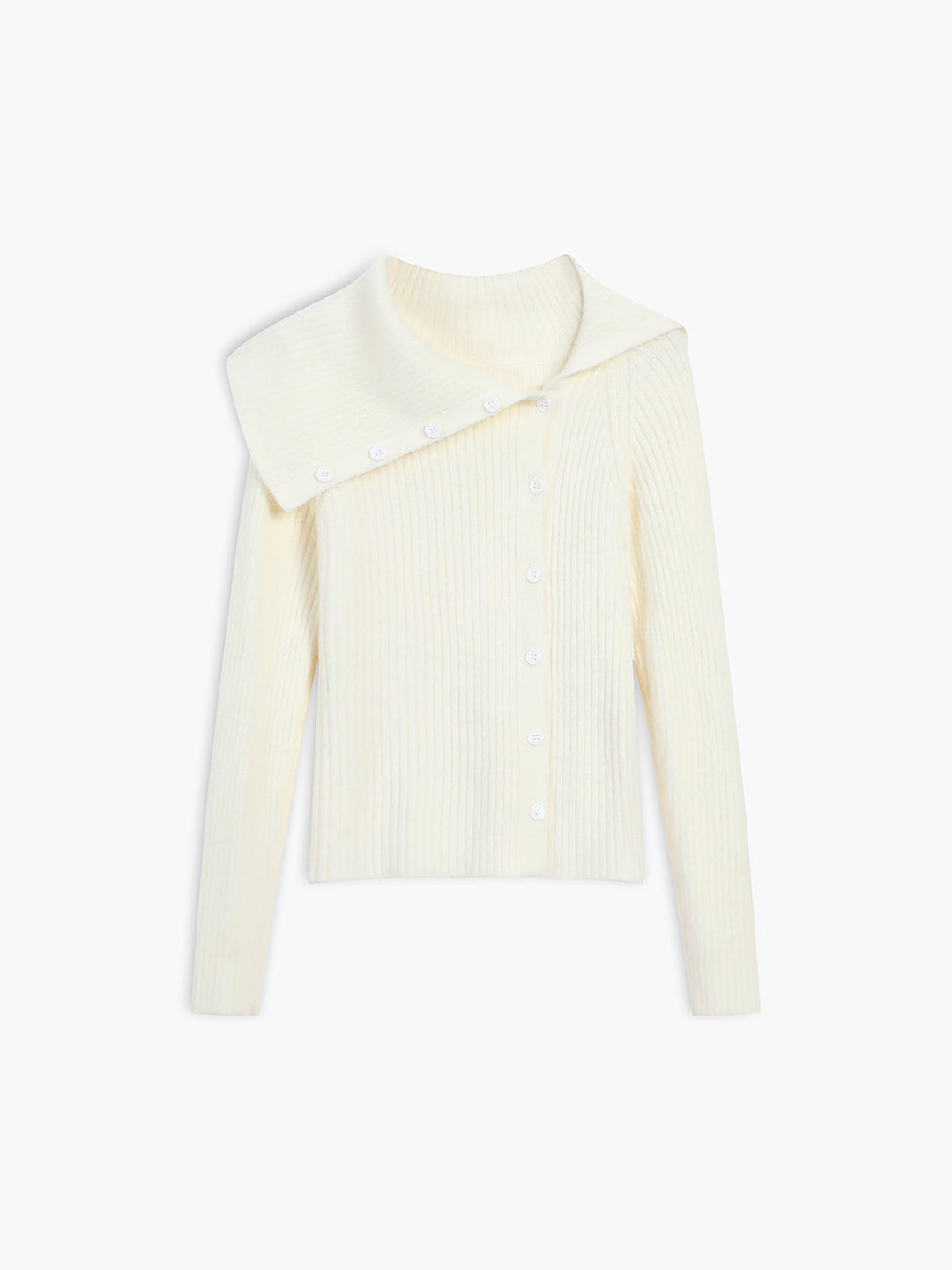 Pull Col Asymétrique Vanille