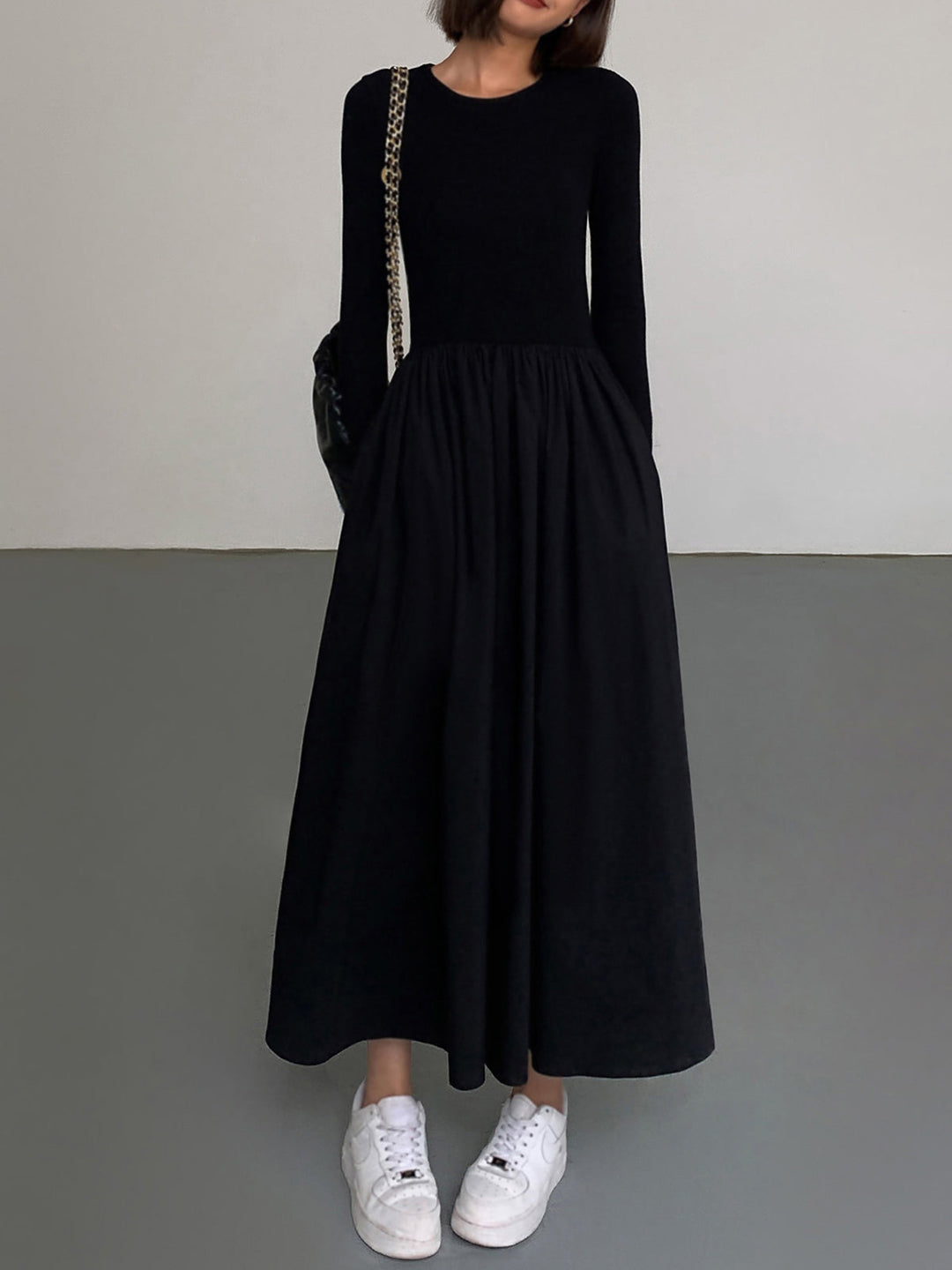 Robe Longue À Manches Longues Et Poches "Leisure"
