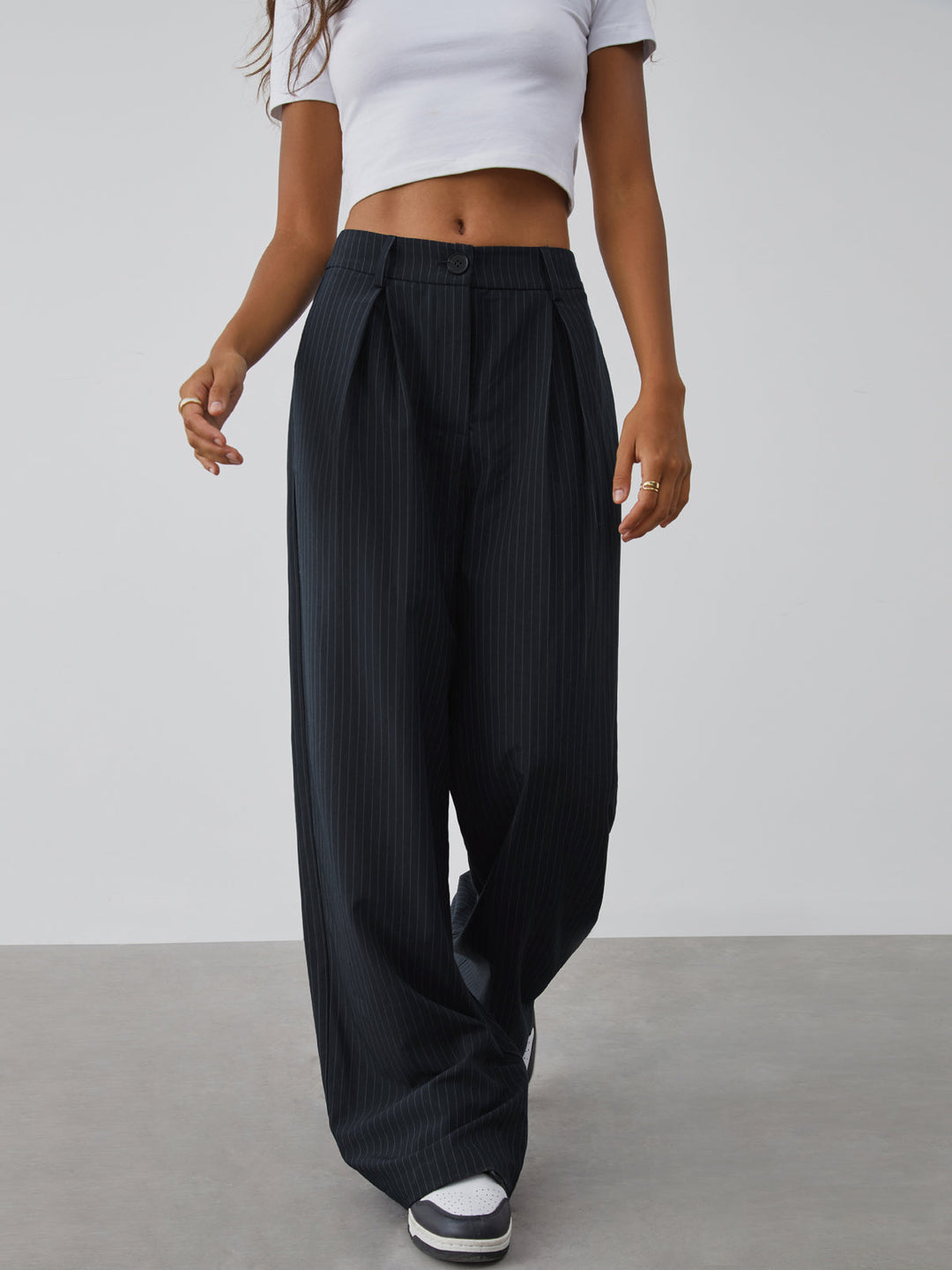 Pantalons Robe Large Pinstripes Shock Value