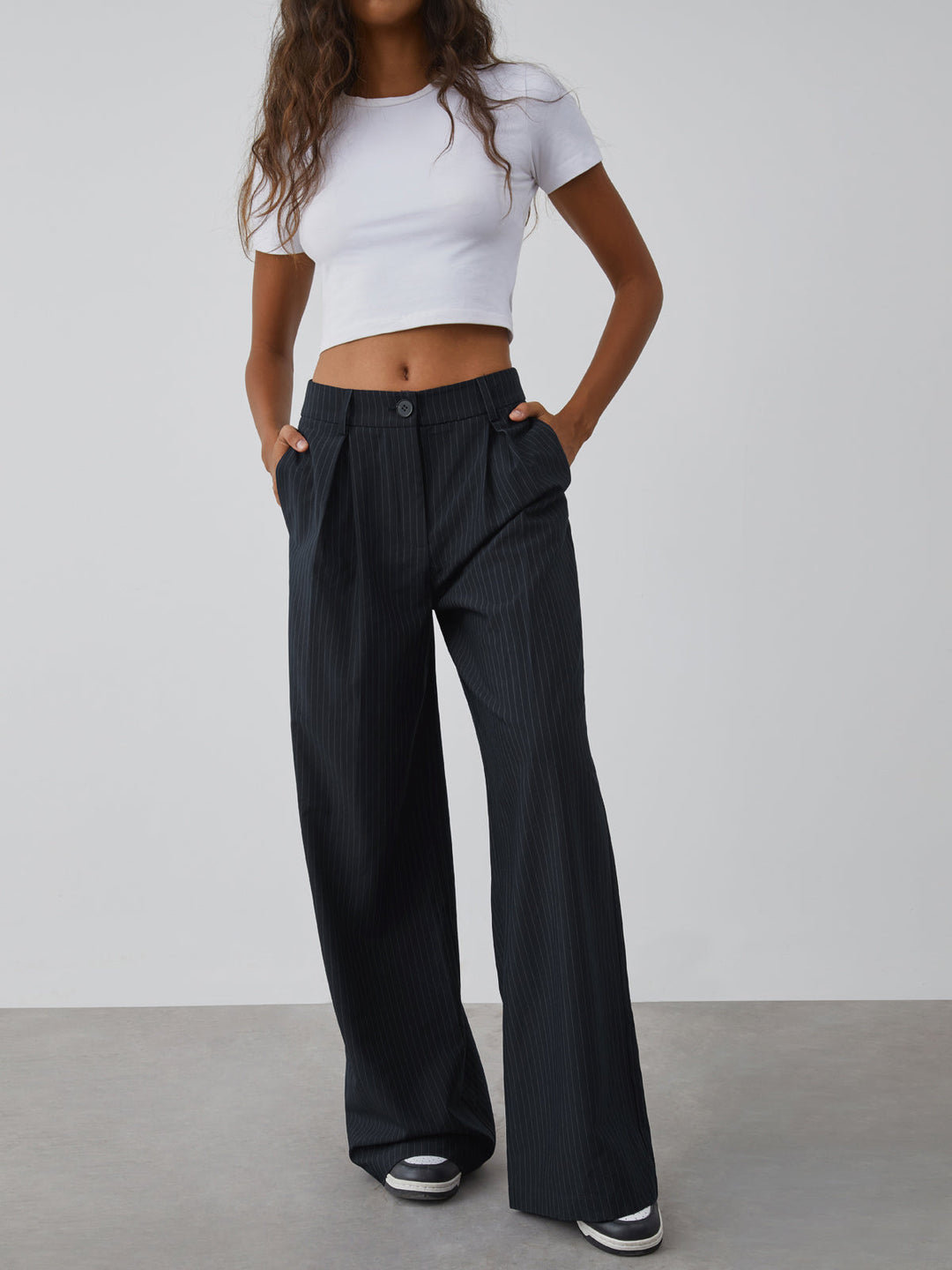 Pantalons Robe Large Pinstripes Shock Value