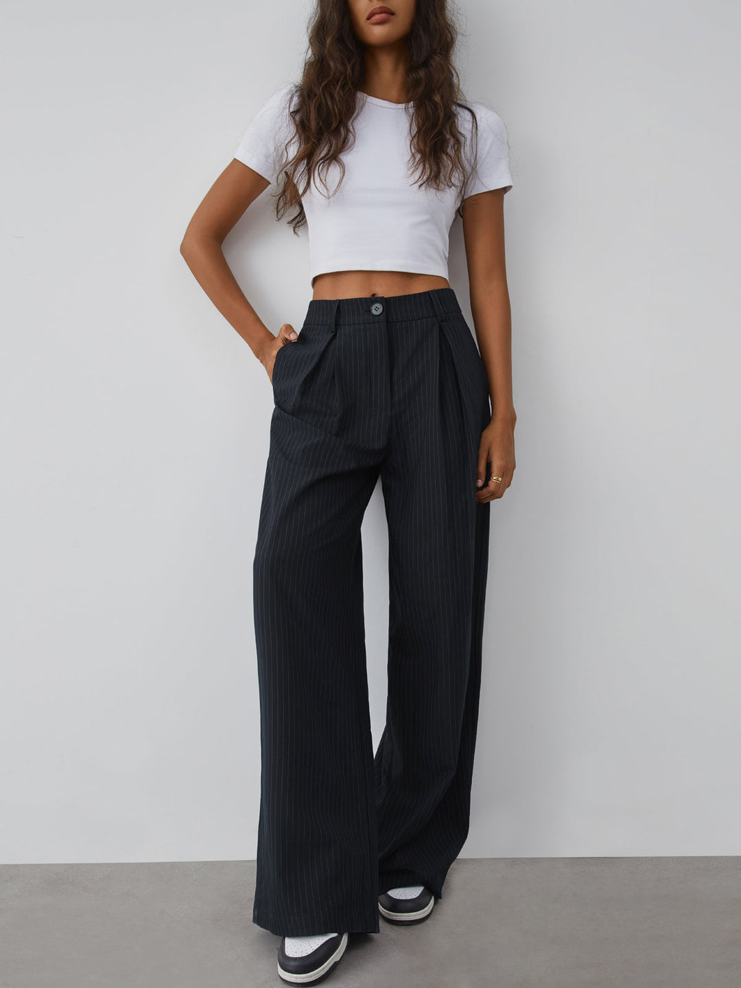 Pantalons Robe Large Pinstripes Shock Value