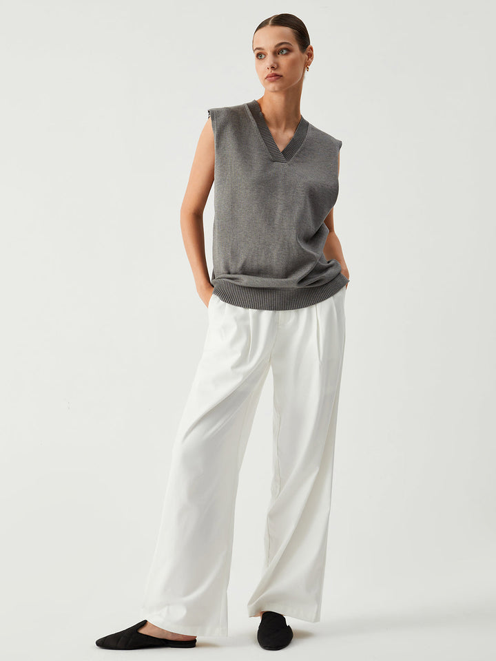 Gilet Pull Sans Manches "Elle est sans effort"