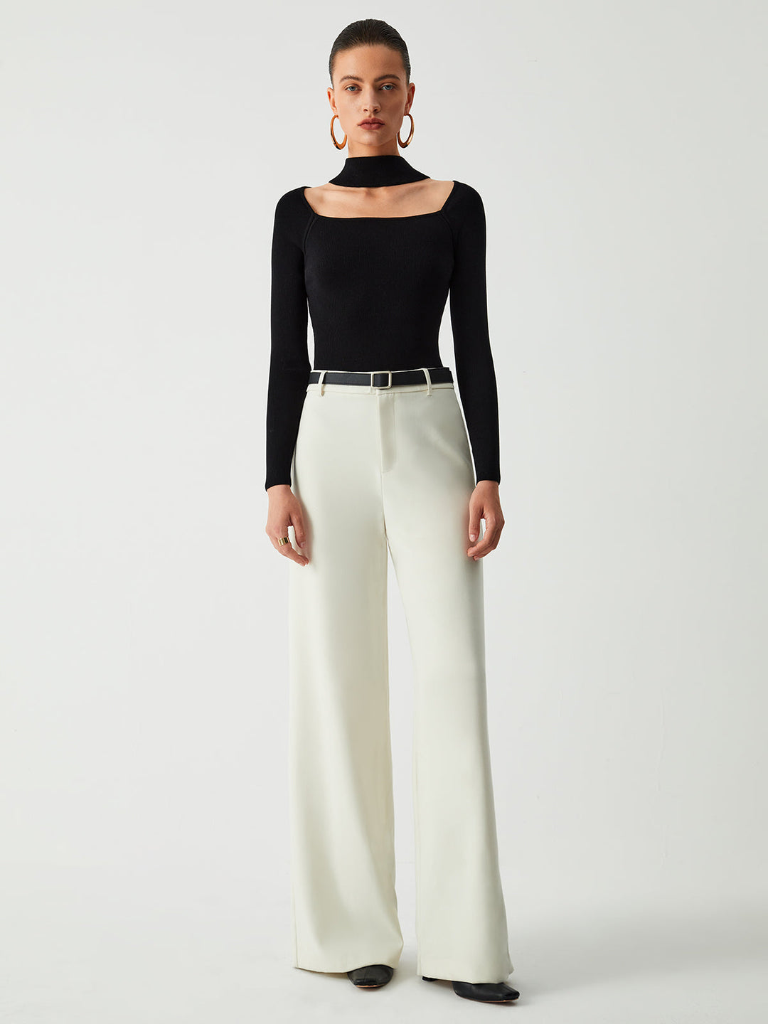 Combinaison Bodysuit à Manches Longues et Col Roulé pour Femme
