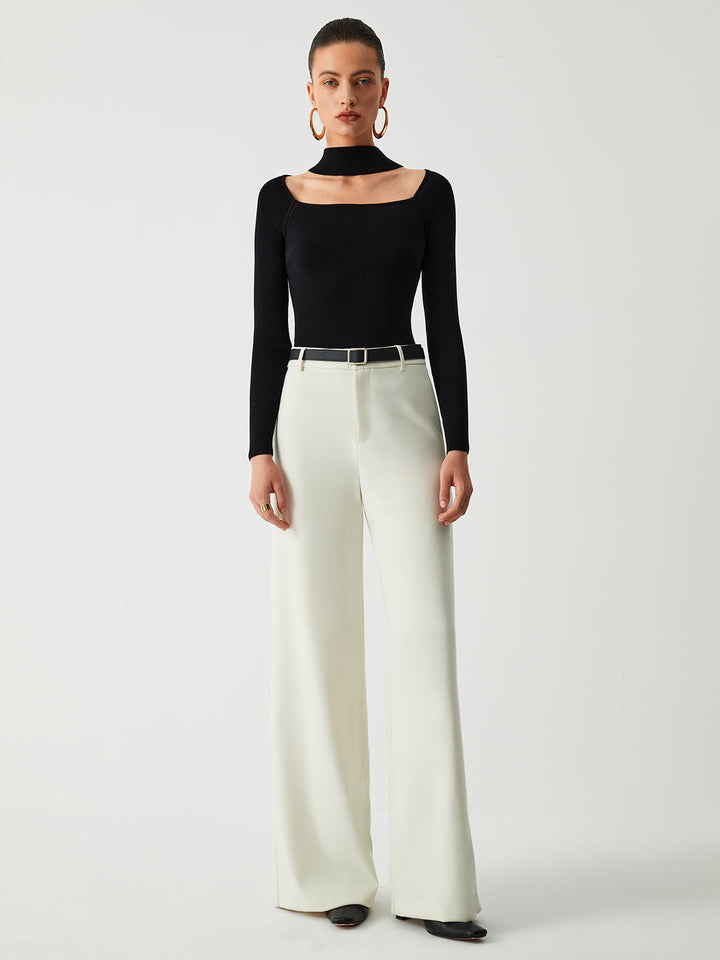 Combinaison Bodysuit à Manches Longues et Col Roulé pour Femme