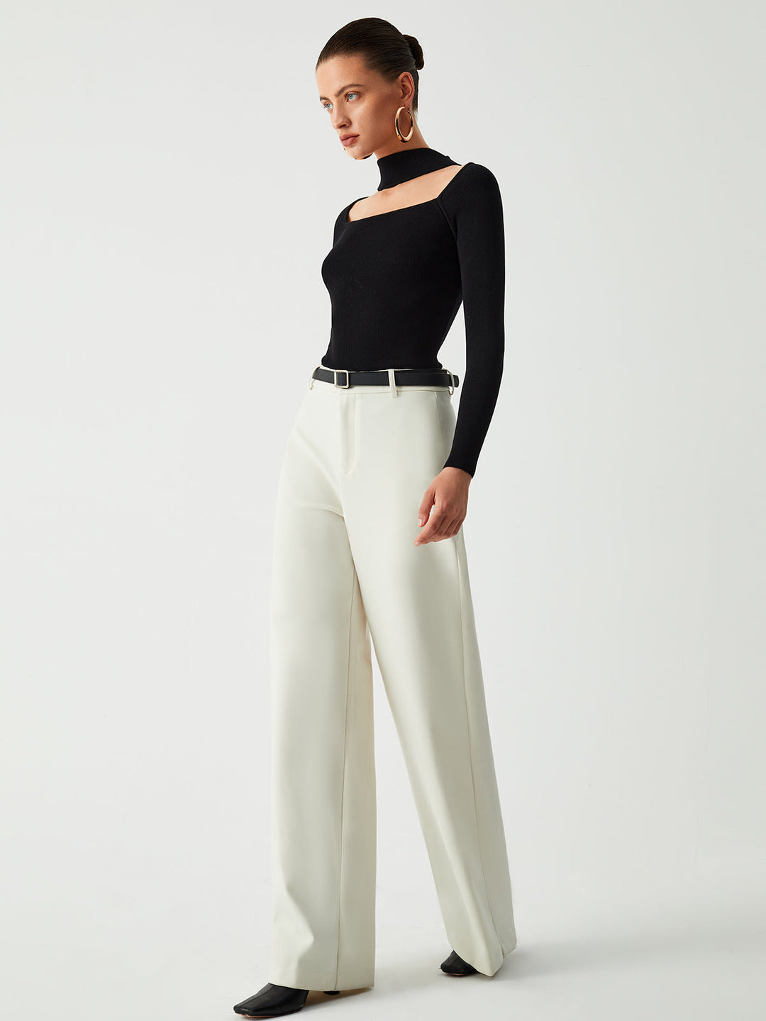 Combinaison Bodysuit à Manches Longues et Col Roulé pour Femme