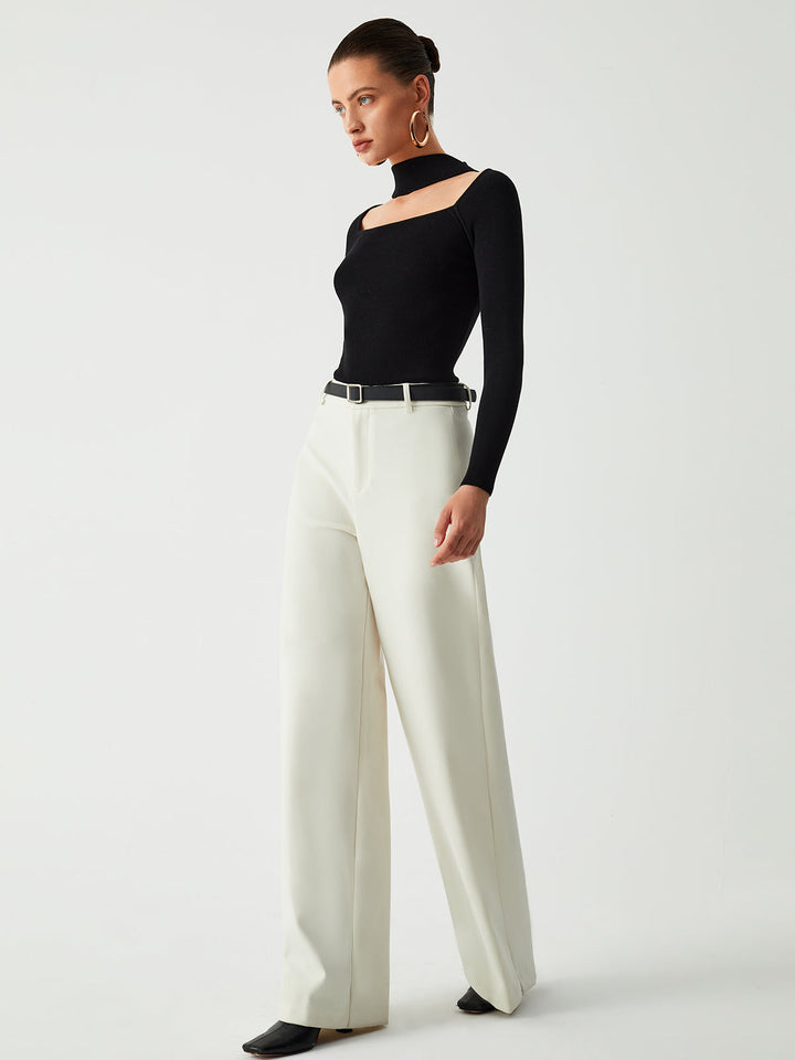 Combinaison Bodysuit à Manches Longues et Col Roulé pour Femme