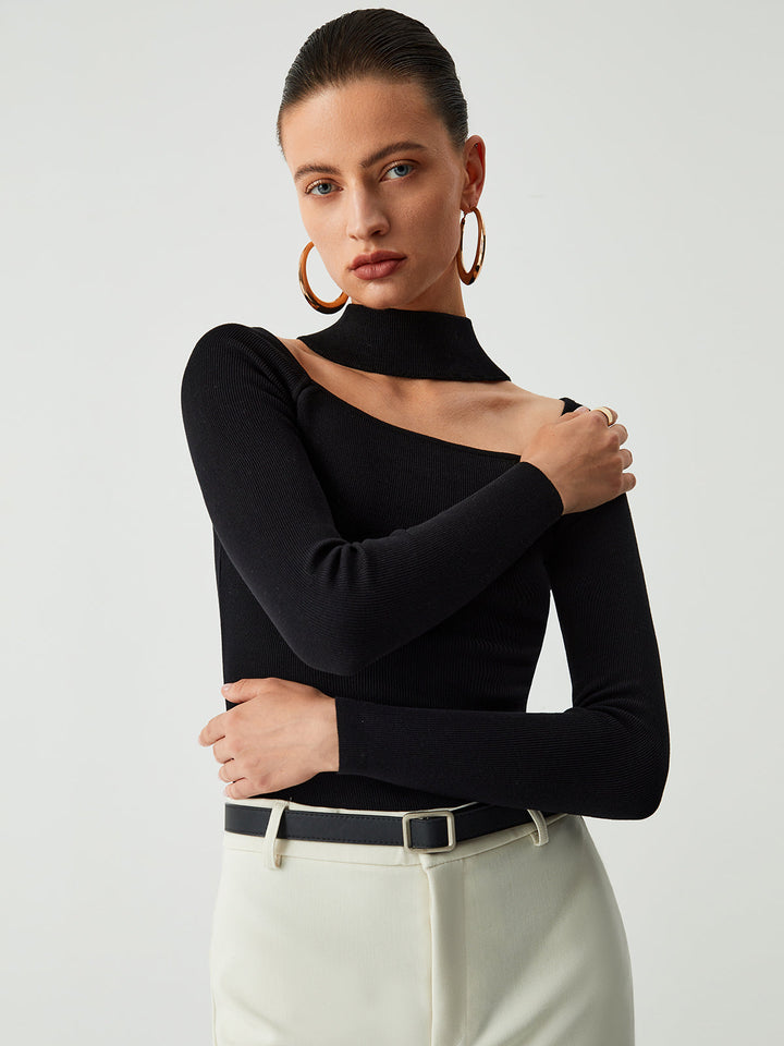 Combinaison Bodysuit à Manches Longues et Col Roulé pour Femme