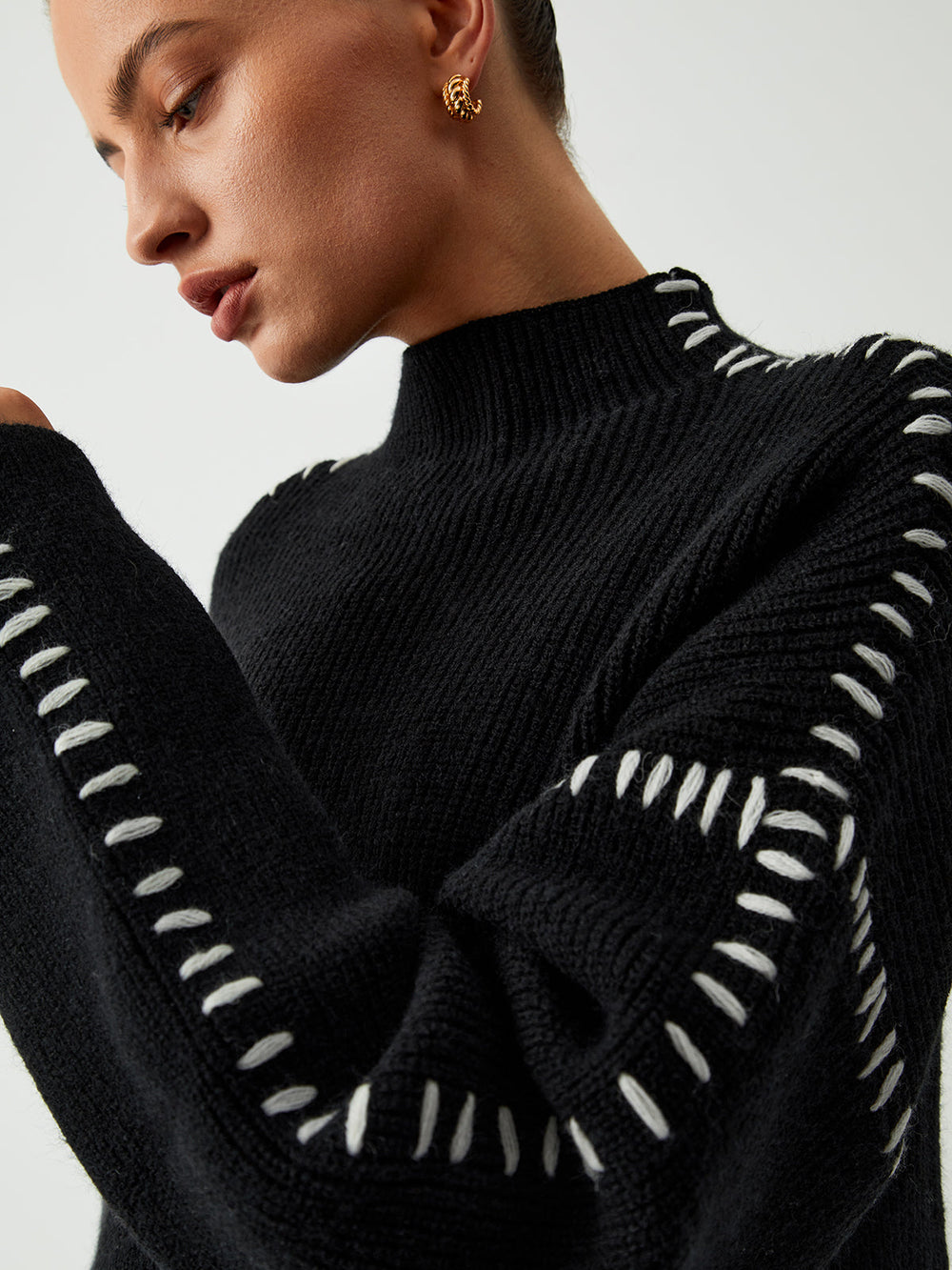 Sweater à col mock oversize Shift The Focus