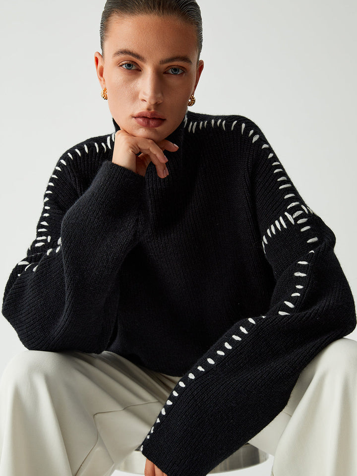 Sweater à col mock oversize Shift The Focus