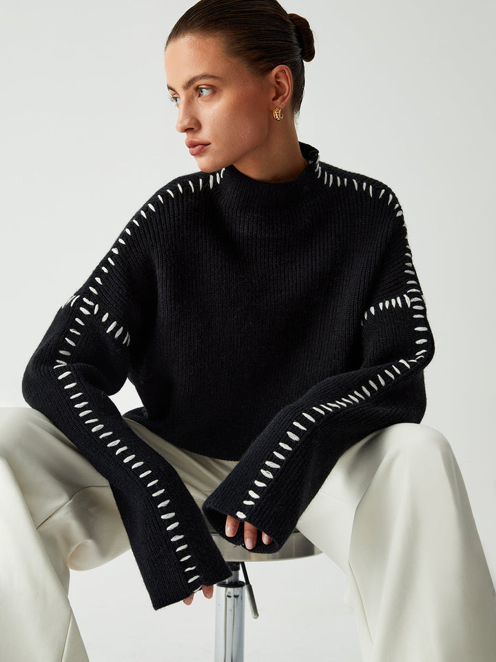Sweater à col mock oversize Shift The Focus
