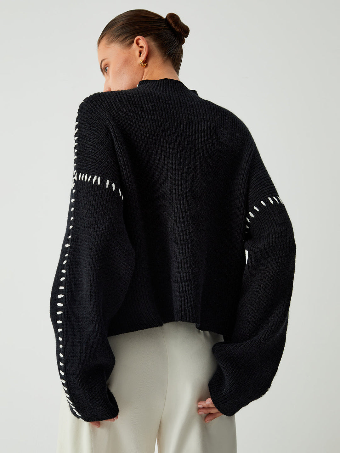 Sweater à col mock oversize Shift The Focus