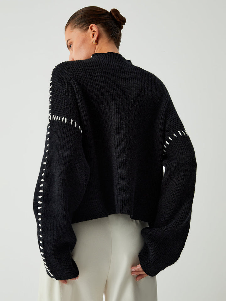 Sweater à col mock oversize Shift The Focus