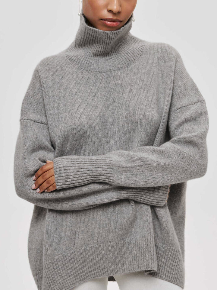 Pull Col en V Haut Léger en Tricot Doux