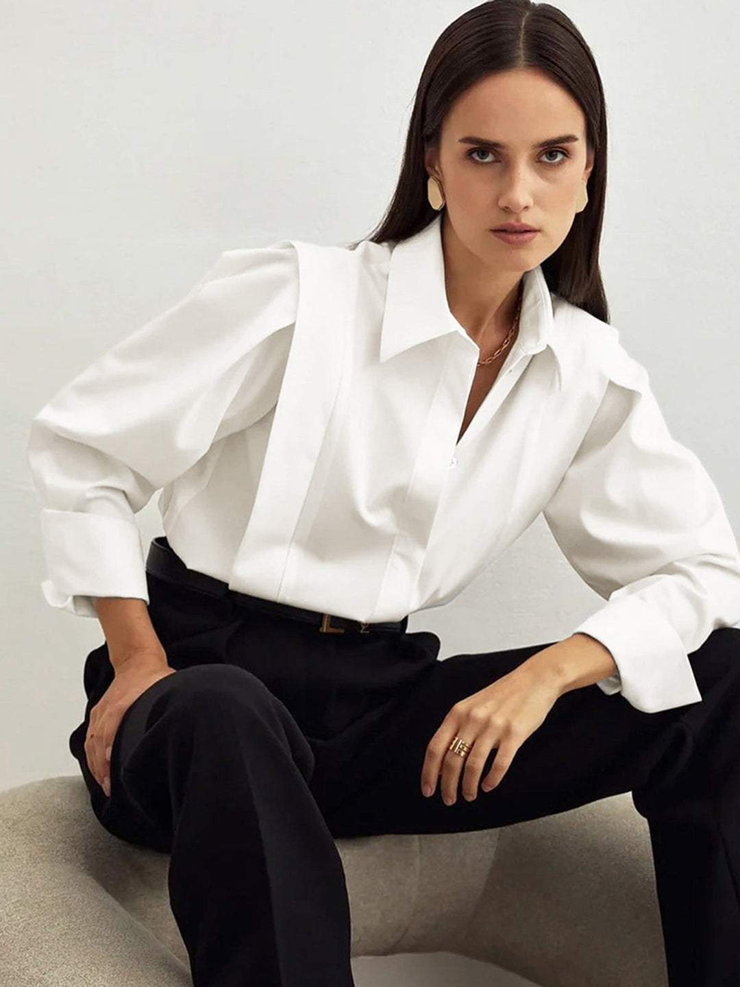 Chemise boutonnée équitable et carrée