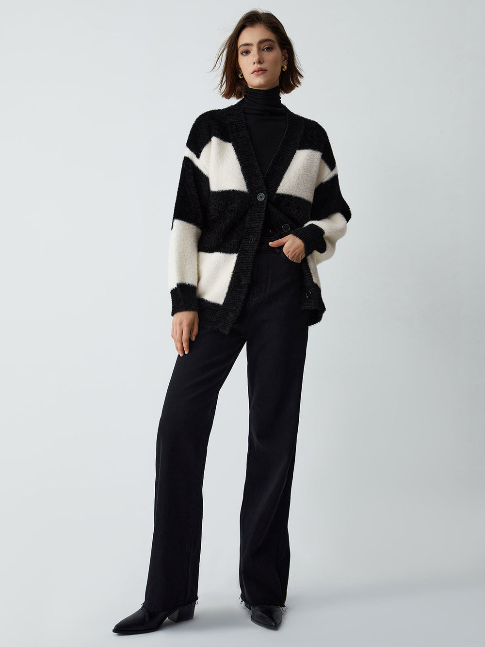 Cardigan Flou Rayé Premier Choix
