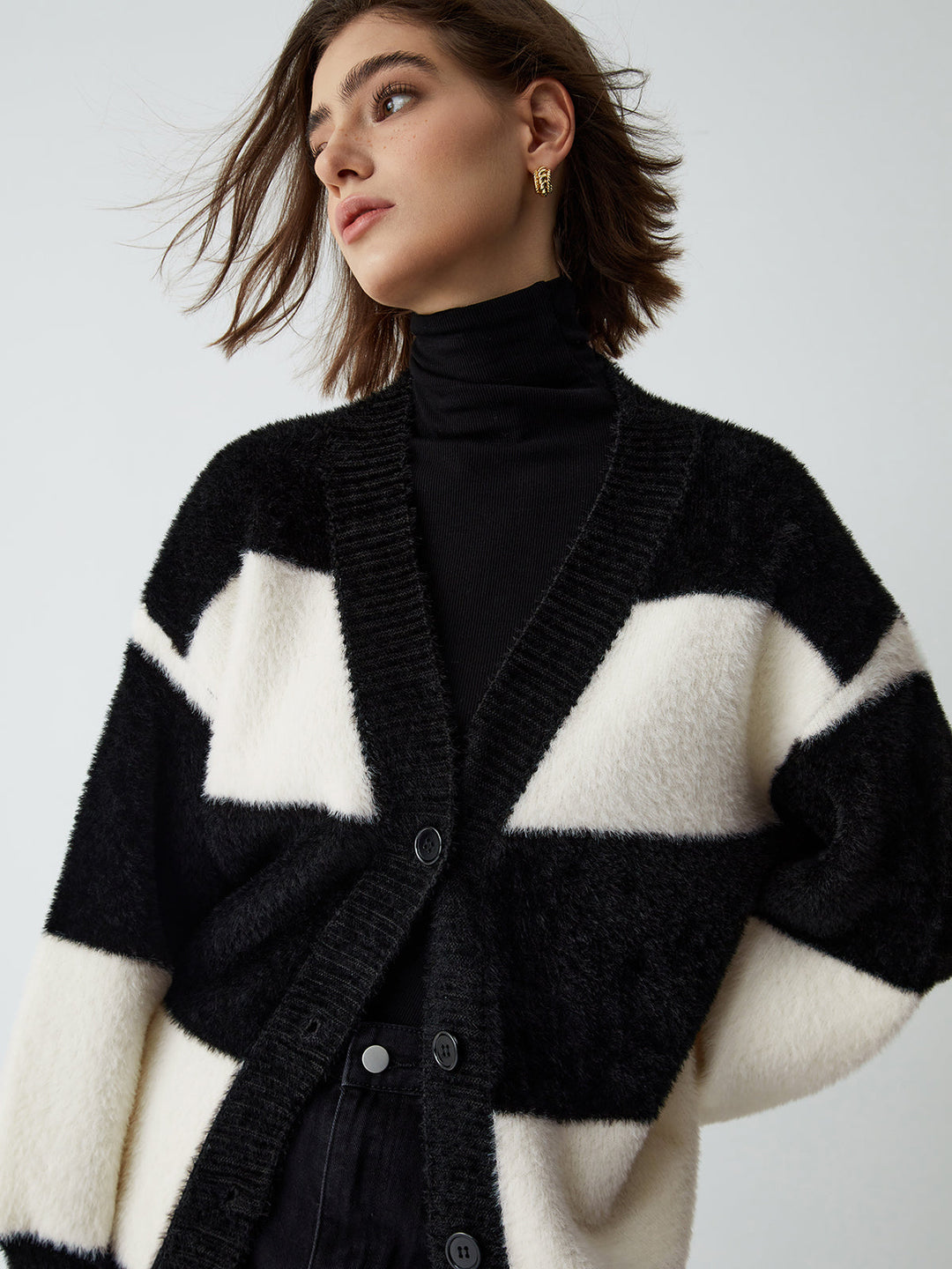 Cardigan Flou Rayé Premier Choix