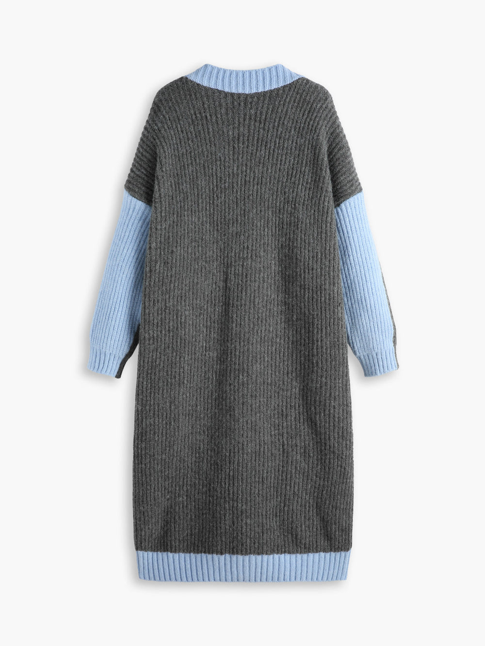 Cardigan Longline Colorblock Oversized