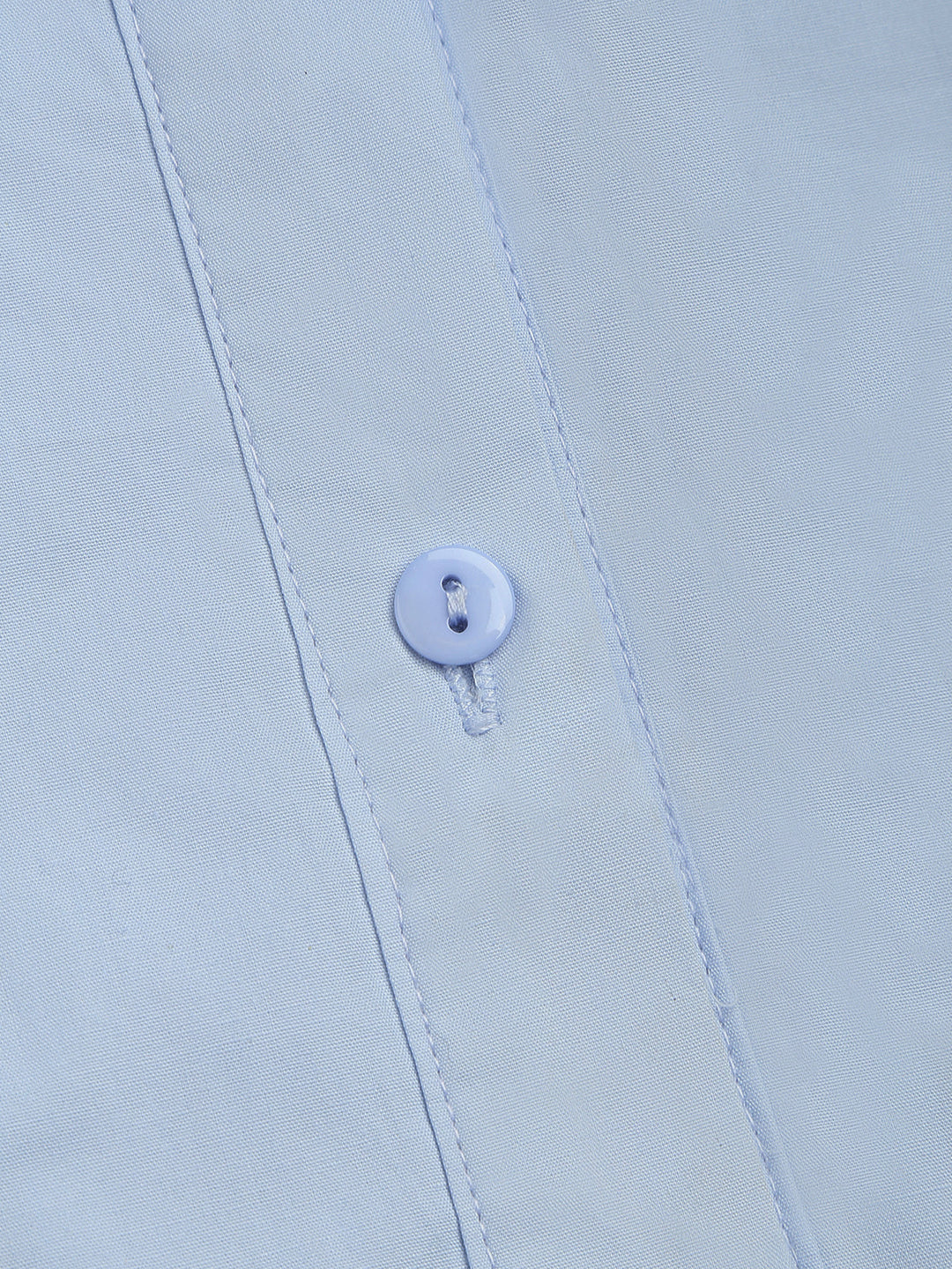 Chemise Courte Bébé Bleu Col Ouvert Double Épaisseur