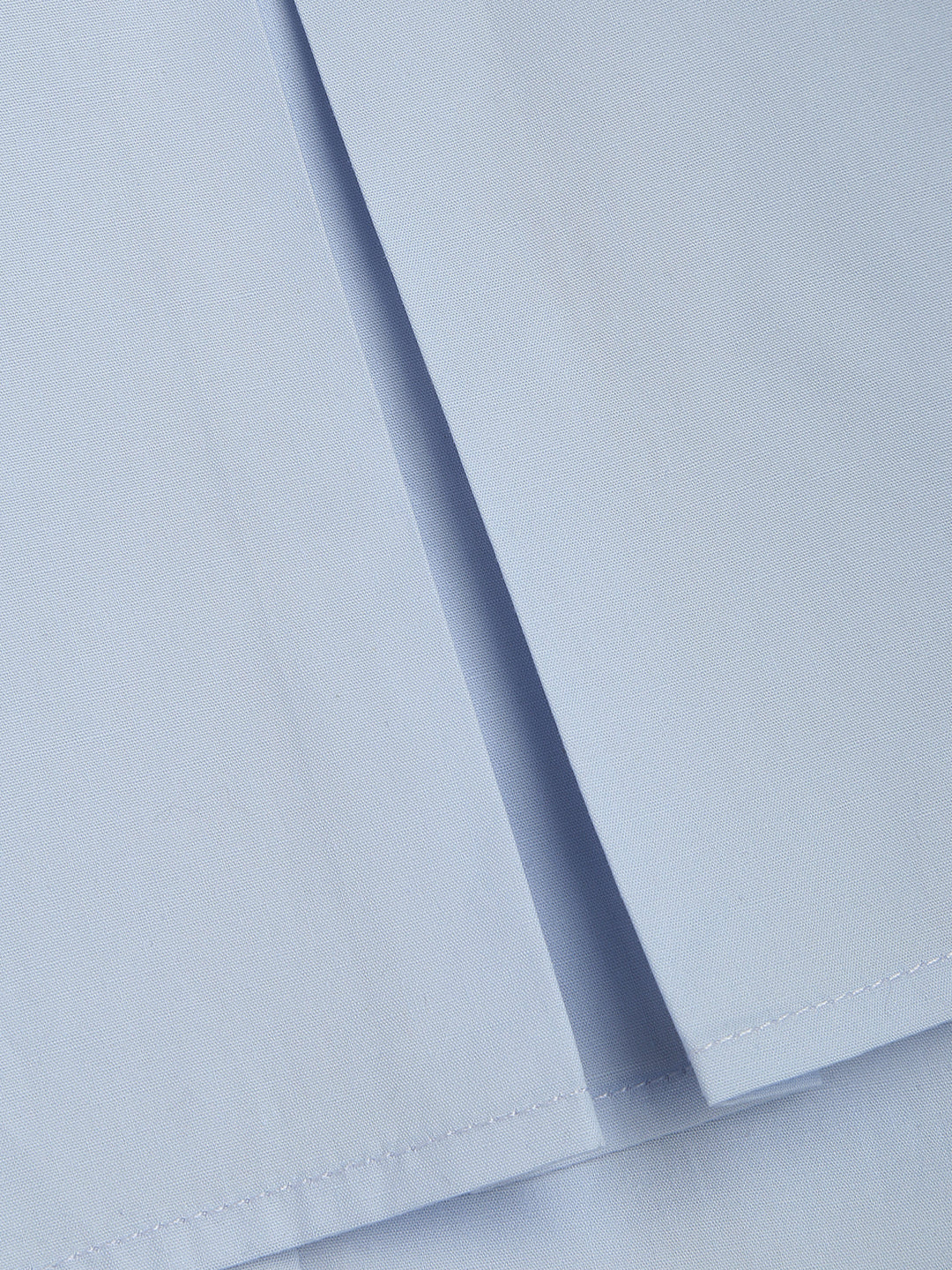 Chemise Courte Bébé Bleu Col Ouvert Double Épaisseur