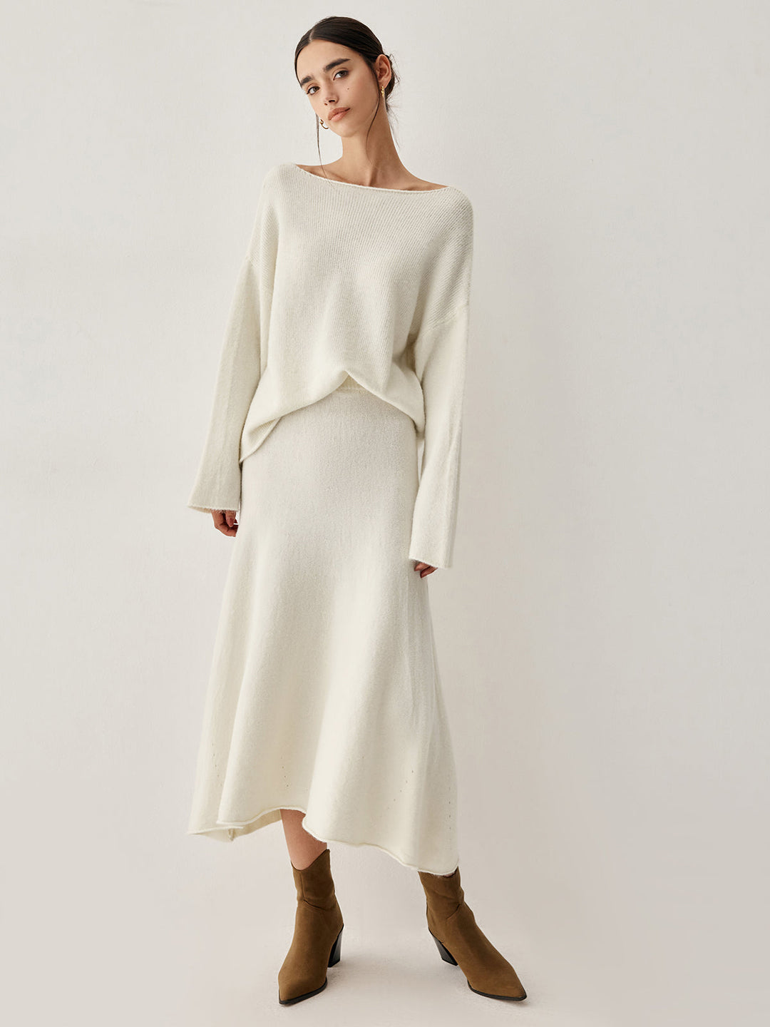 Ensemble Jupe Deux Pièces Pull Oversize