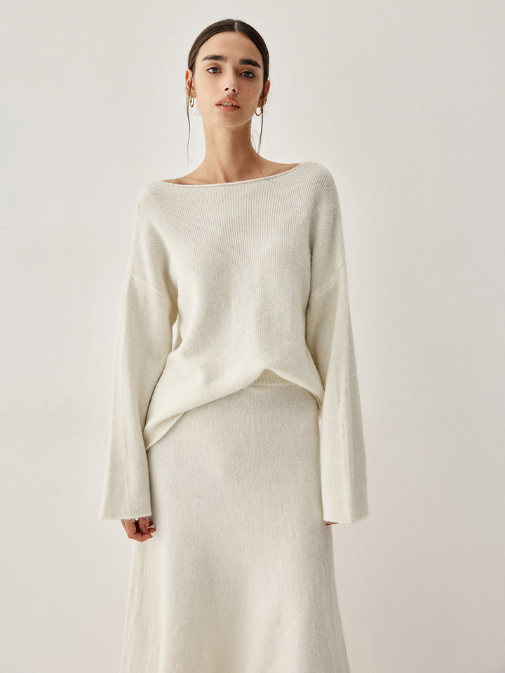 Ensemble Jupe Deux Pièces Pull Oversize