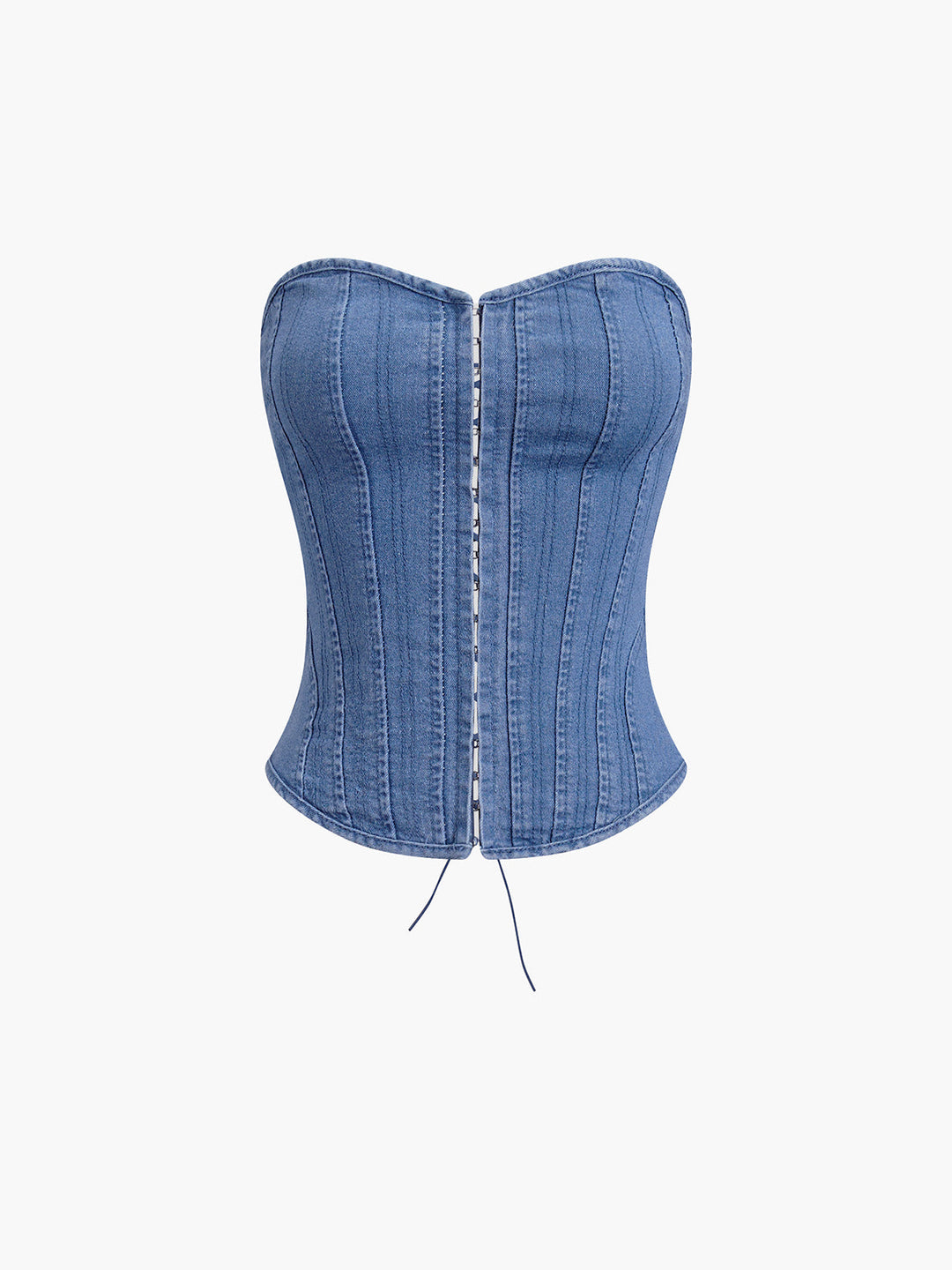 Corset En Jean À Lacets