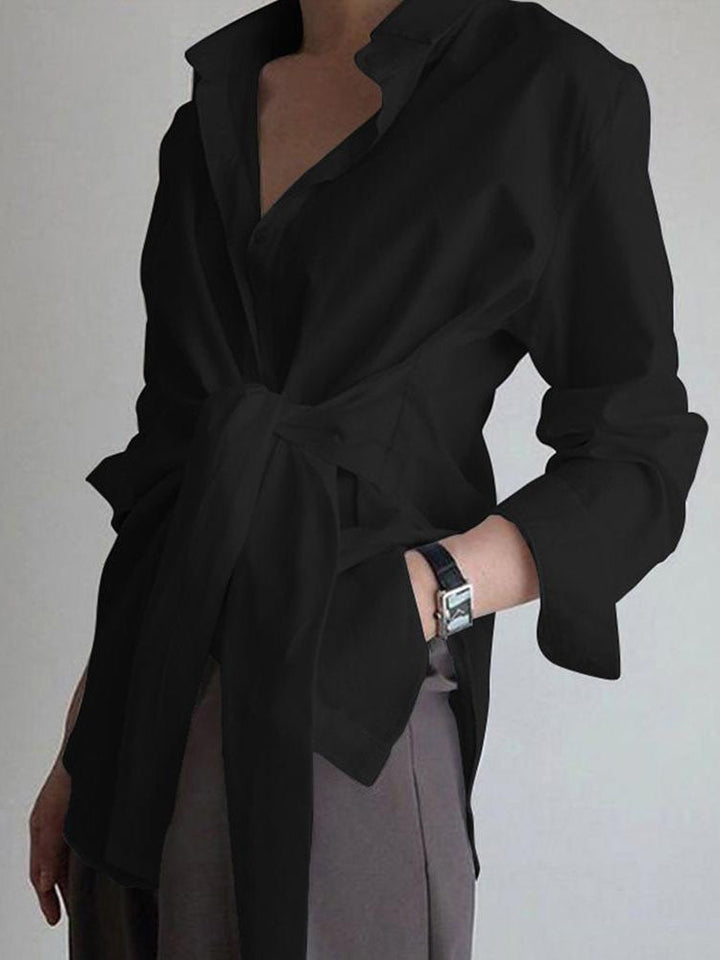 Chemise Longue Boutonnée Semi-Transparente