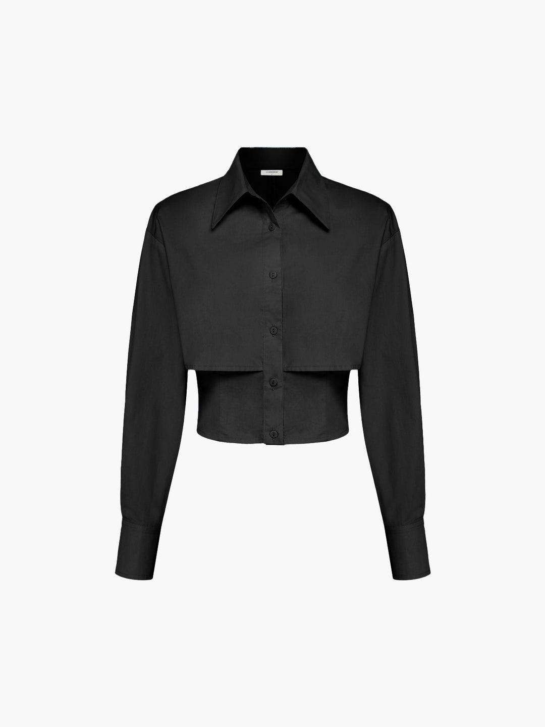 Chemise Courte Bébé Bleu Col Ouvert Double Épaisseur