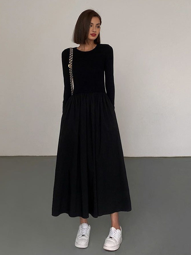 Robe Longue À Manches Longues Et Poches "Leisure"