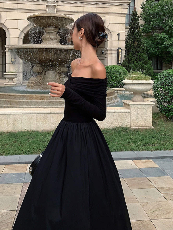 Robe Longue Col Off Shoulder et Criss Cross