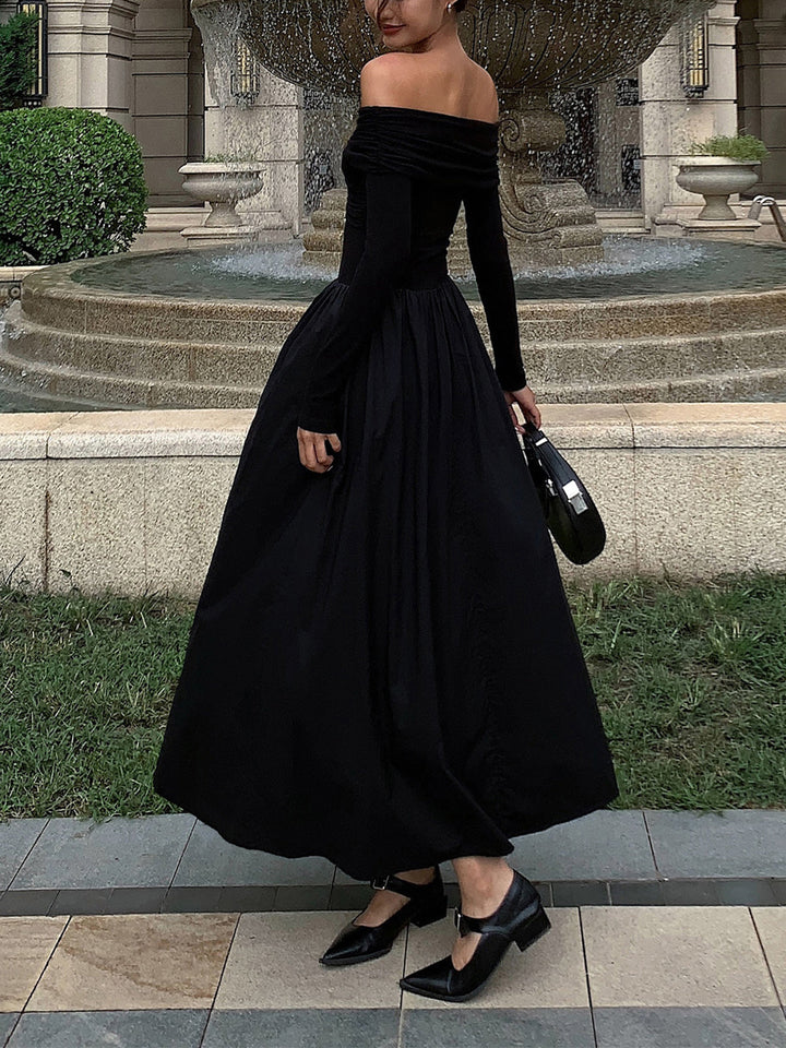 Robe Longue Col Off Shoulder et Criss Cross