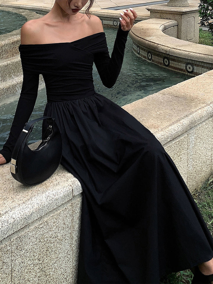 Robe Longue Col Off Shoulder et Criss Cross