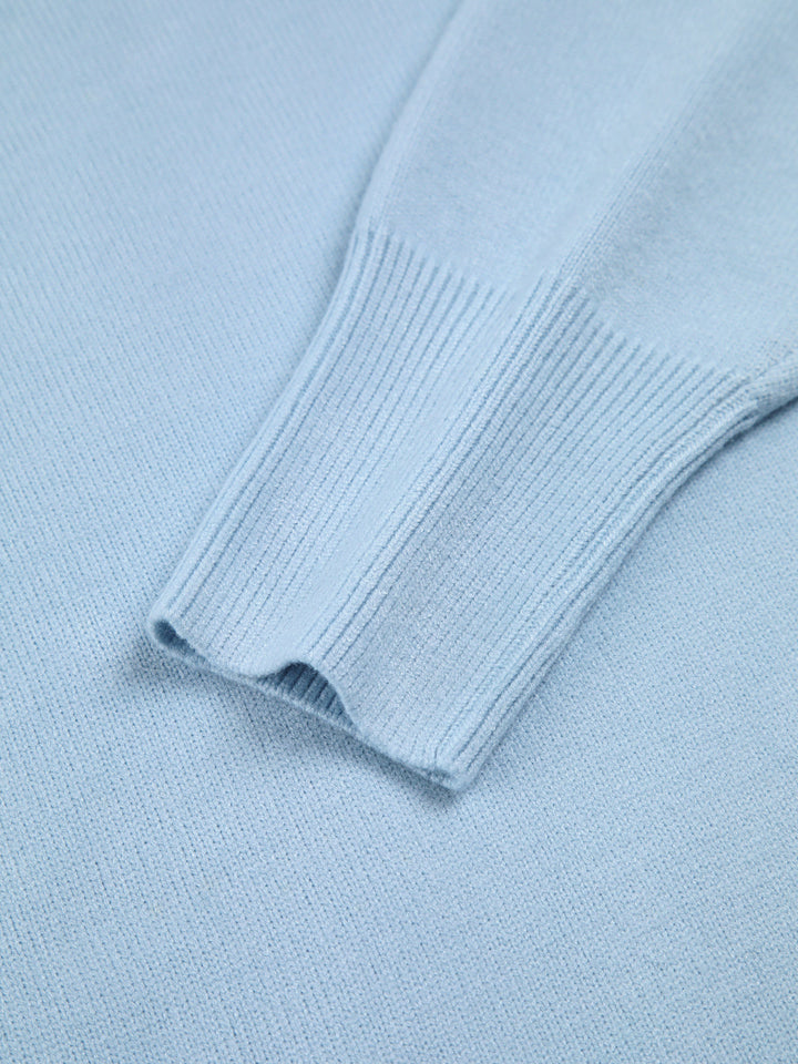 Pull Col en V Haut Léger en Tricot Doux
