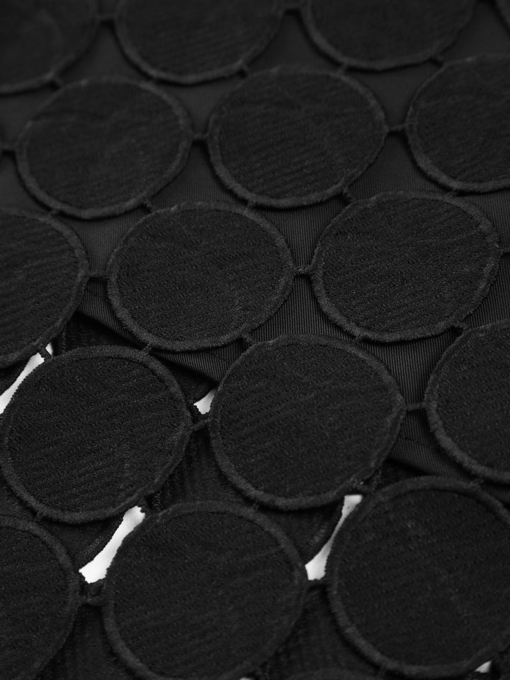 Jupe Double Couche à Double Cercle Découpé au Laser