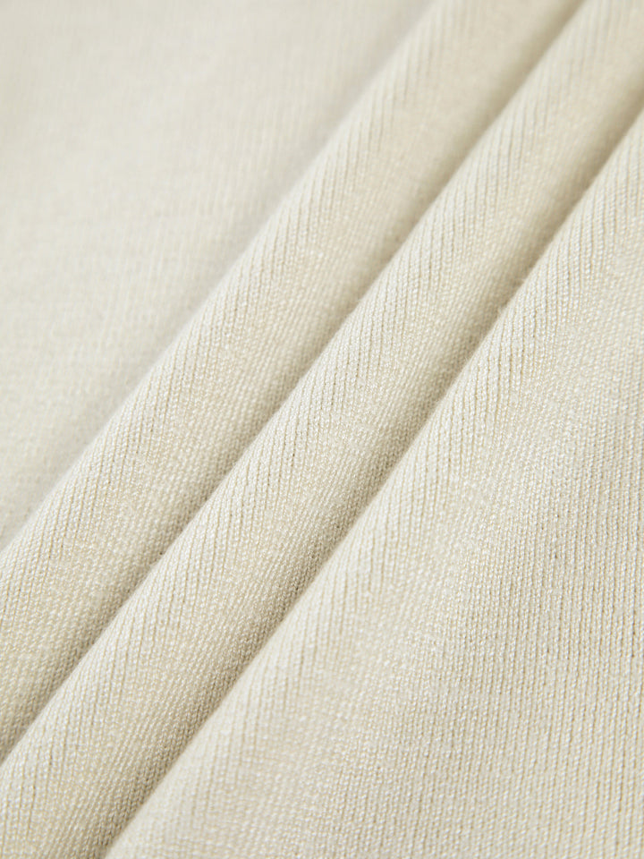 Haut en tricot à manches longues réversible bicolore